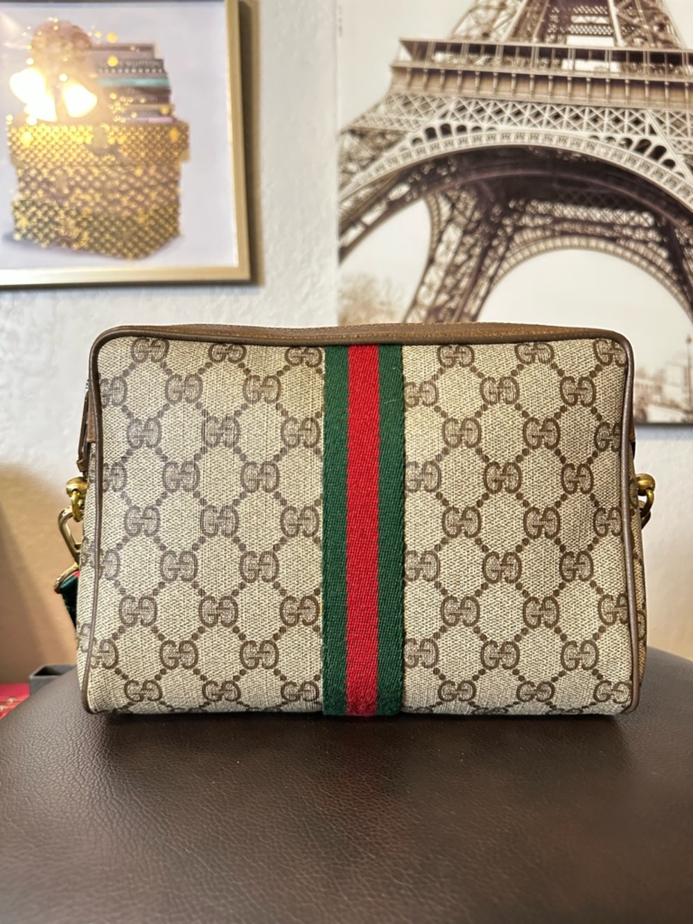 Authentic Gucci  GG PVC Leather Crossbody Bag - Picture 5 of 16